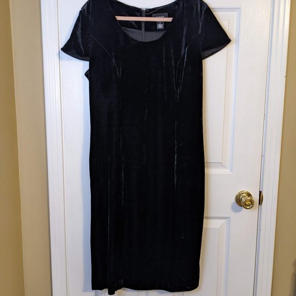 Ashro Black Sleeveless Velvet Dress & White & Black Jacket Set - size 14 NWOT - Picture 8 of 14
